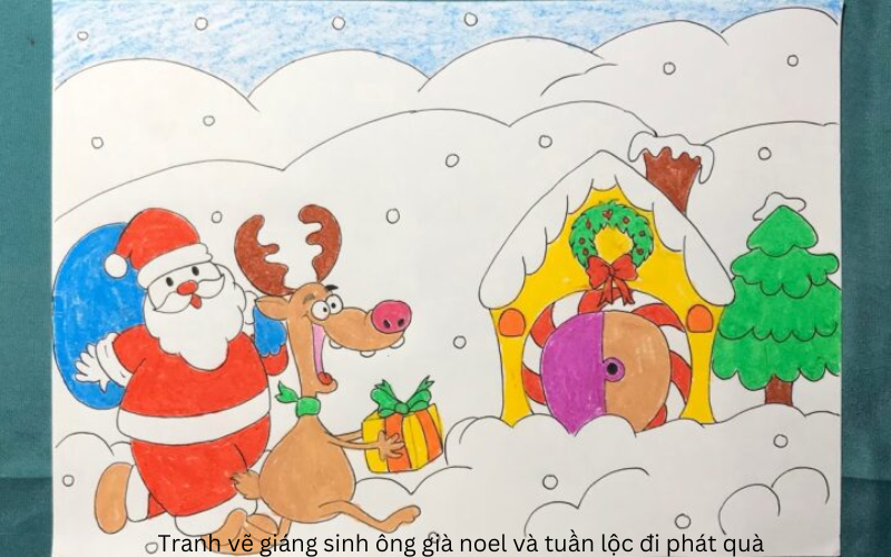 Vẽ Tranh Noel Giáng Sinh Đẹp - Nhân Dịp Noel Ấp Áp - Hoa Minh Ngọc