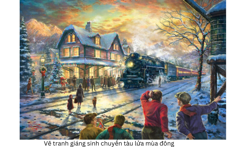 Vẽ Tranh Noel Giáng Sinh Đẹp - Nhân Dịp Noel Ấp Áp - Hoa Minh Ngọc