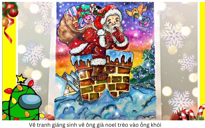 ART2 Vẽ Tranh Đề Tài Lễ Hội Noel  painting the theme of christmas  festival  YouTube